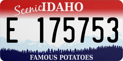 ID license plate E175753