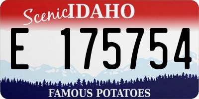 ID license plate E175754