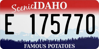 ID license plate E175770