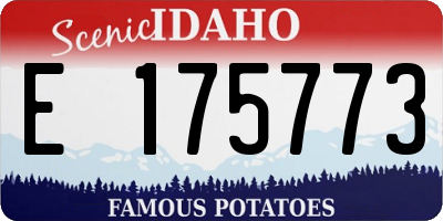 ID license plate E175773