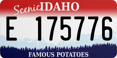ID license plate E175776