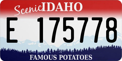 ID license plate E175778