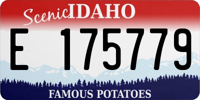 ID license plate E175779
