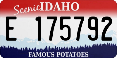 ID license plate E175792