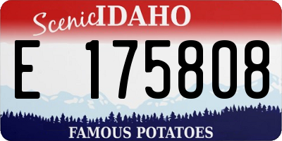 ID license plate E175808