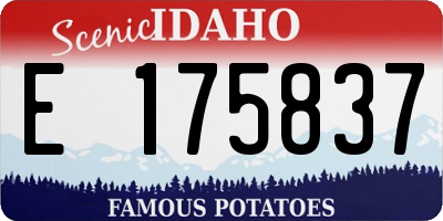 ID license plate E175837