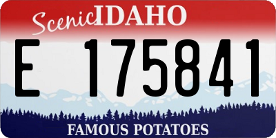 ID license plate E175841