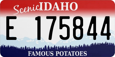 ID license plate E175844
