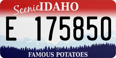 ID license plate E175850