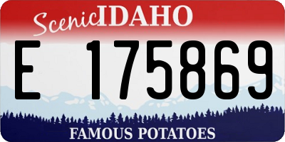 ID license plate E175869