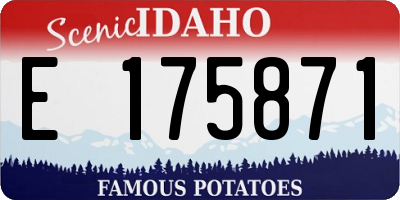 ID license plate E175871