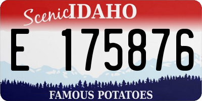 ID license plate E175876