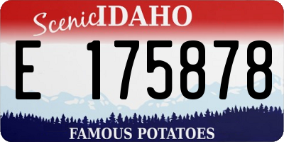 ID license plate E175878