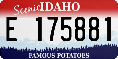 ID license plate E175881
