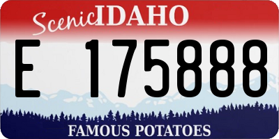 ID license plate E175888