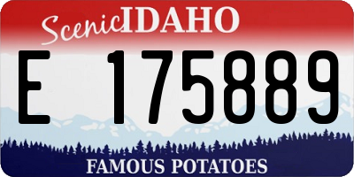 ID license plate E175889