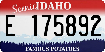 ID license plate E175892