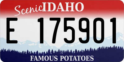 ID license plate E175901