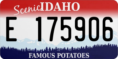 ID license plate E175906