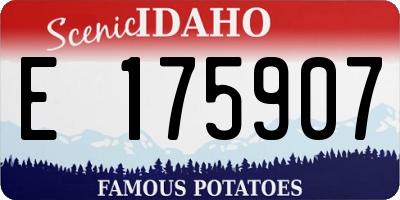 ID license plate E175907