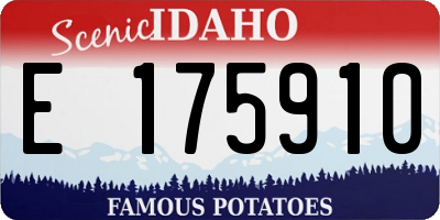 ID license plate E175910