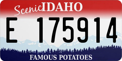 ID license plate E175914