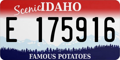 ID license plate E175916