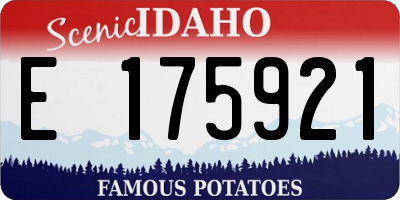 ID license plate E175921