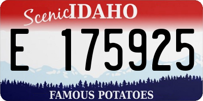 ID license plate E175925