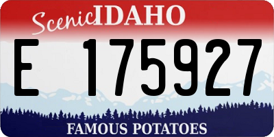 ID license plate E175927