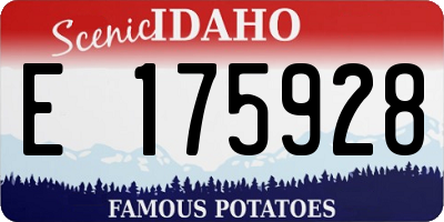 ID license plate E175928