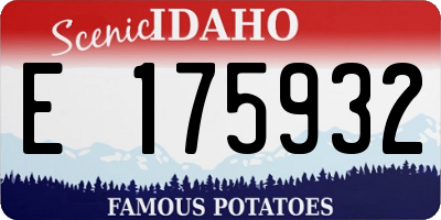 ID license plate E175932