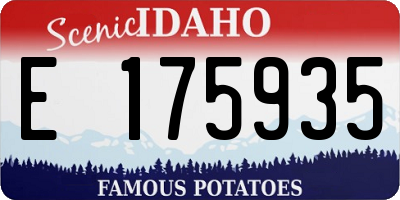 ID license plate E175935