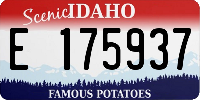 ID license plate E175937