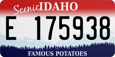 ID license plate E175938