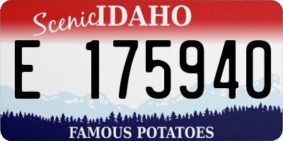 ID license plate E175940