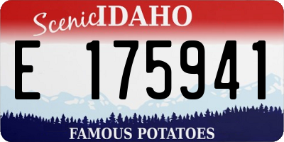 ID license plate E175941