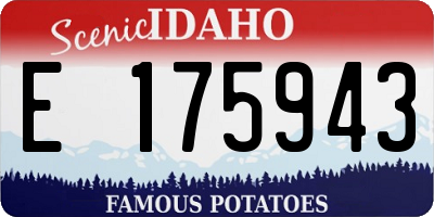 ID license plate E175943