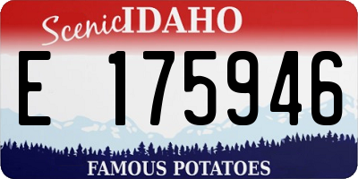ID license plate E175946