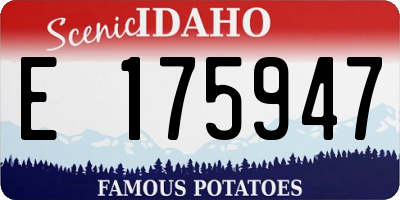 ID license plate E175947