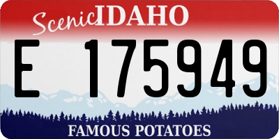 ID license plate E175949