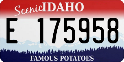 ID license plate E175958
