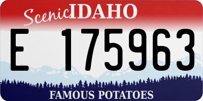 ID license plate E175963