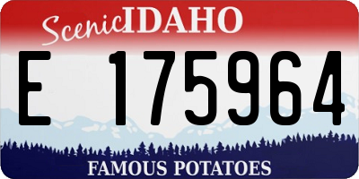 ID license plate E175964