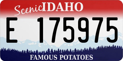 ID license plate E175975
