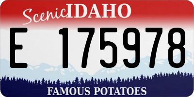 ID license plate E175978