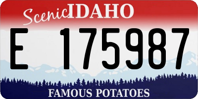 ID license plate E175987