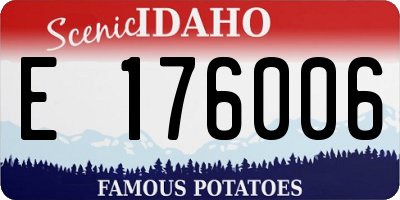ID license plate E176006