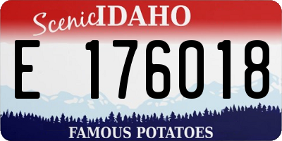 ID license plate E176018