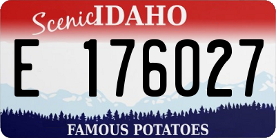 ID license plate E176027